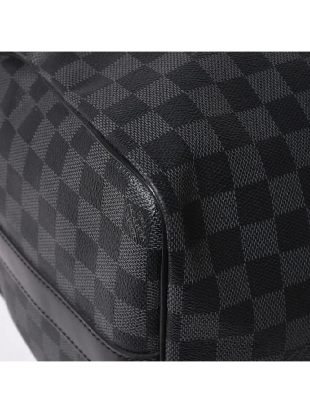 Louis Vuitton Boston Keepall Bandouliere 45 Damier Graphite Black Silver